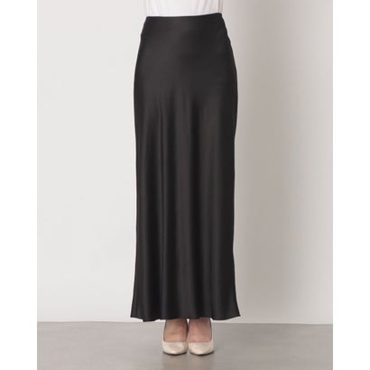 SATIN STRAIGHT MAXI SKIRT （BEIGE）｜詳細画像