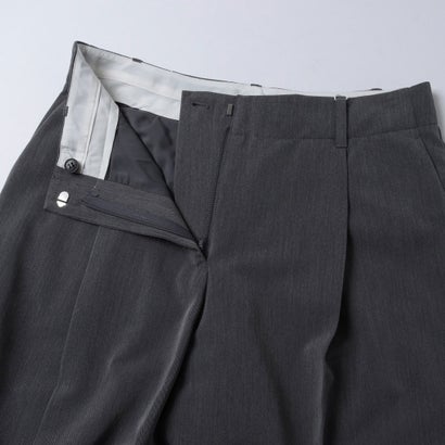クラネ CLANE MARBELT TUCKED LOOSE SLACKS （GRAY）｜詳細画像