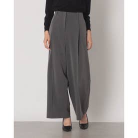 MARBELT TUCKED LOOSE SLACKS （GRAY）