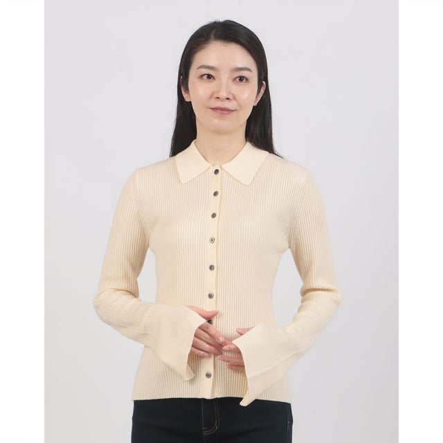 COMPACT RIB KNIT SHIRTS （IVORY）
