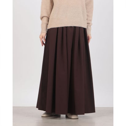 2WAY ADJUST FLARE SKIRT （BROWN）｜詳細画像