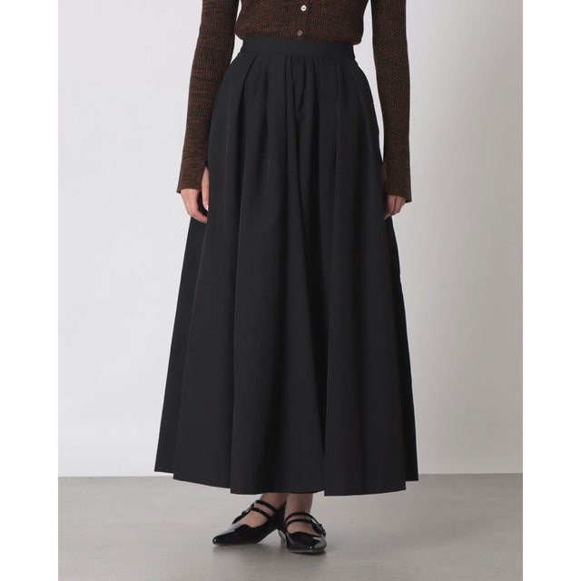 2WAY ADJUST FLARE SKIRT （BLACK）