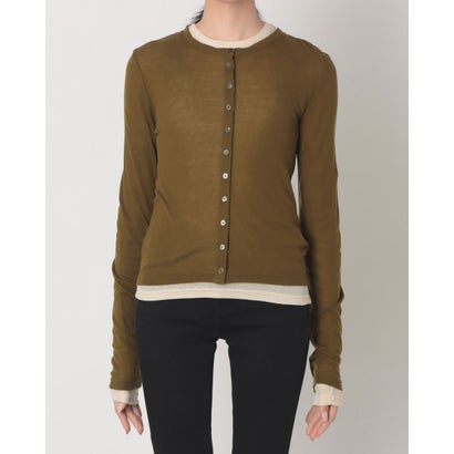 SOFT SHEER LAYERED TOPS （KHAKI）｜詳細画像