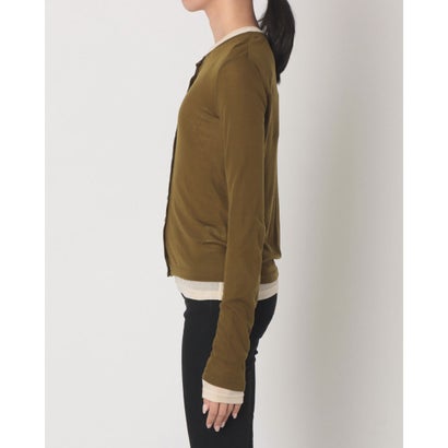 SOFT SHEER LAYERED TOPS （KHAKI）｜詳細画像