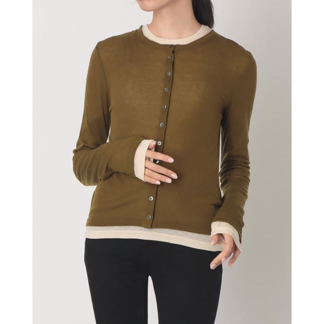SOFT SHEER LAYERED TOPS （KHAKI）
