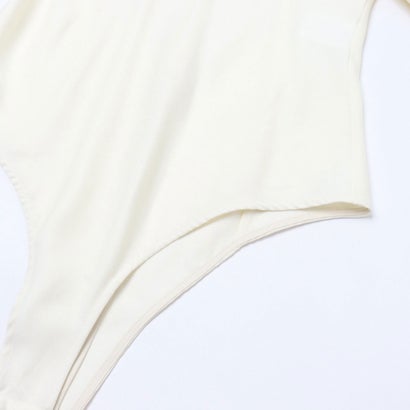 V NECK POWER SHOULDER BODYSUIT （MOSS GREEN）｜詳細画像