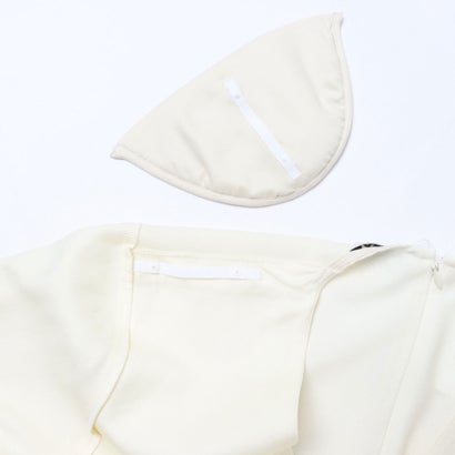 V NECK POWER SHOULDER BODYSUIT （MOSS GREEN）｜詳細画像