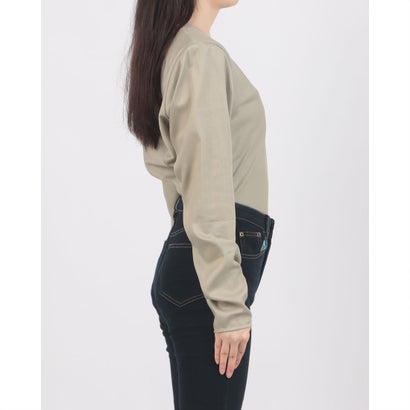 クラネ CLANE V NECK POWER SHOULDER BODYSUIT （MOSS GREEN）｜詳細画像