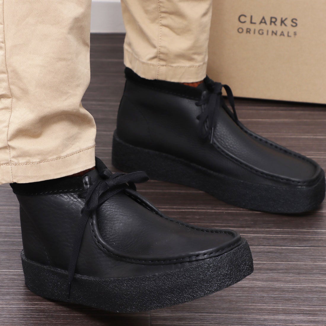 Clarks WallabeeCup Bt / メンズ ワラビーカップブーツ （ブラックレザー） -Clarks (クラークスジャパン) 公式通販