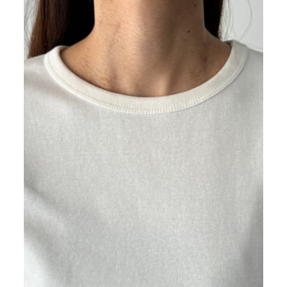 El mar(エルマール) コットンストレッチロングTシャツ （ブラック）｜詳細画像
