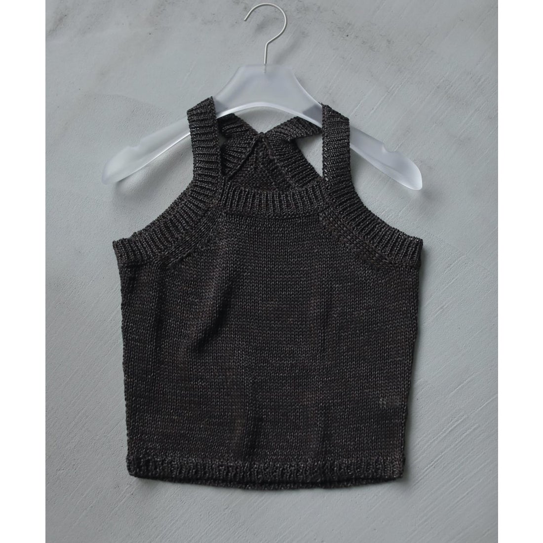 キャナルジーン CANAL JEAN anuke Strawyarn Knit Tanktop ストロー 