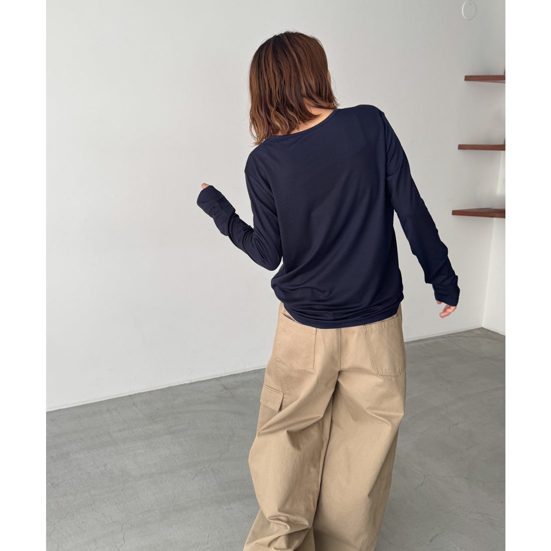 キャナルジーン CANAL JEAN El mar ルーズフィットラウンドロンT 