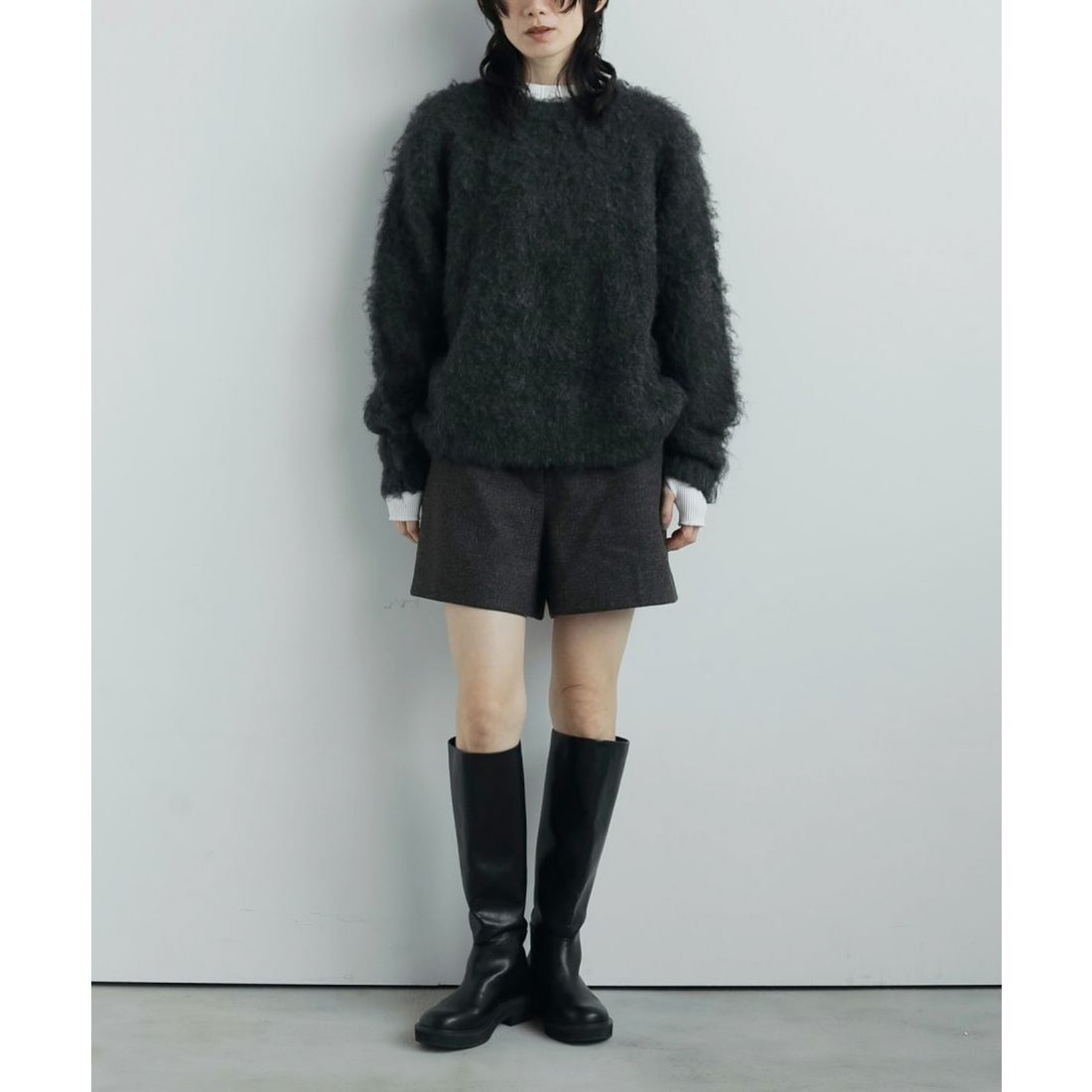 キャナルジーン CANAL JEAN anuke Herringbone Short Pants