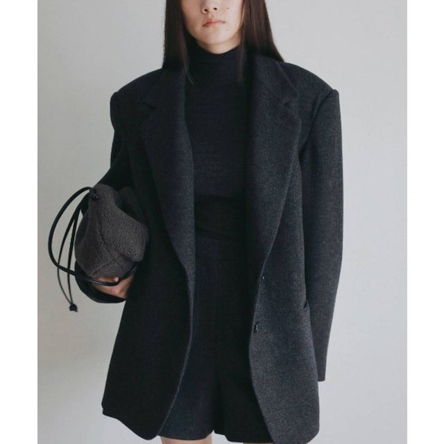 anuke Herringbone Wool Jacket ヘリンボーンウールジャケット/62620104 （チャコールグレー）