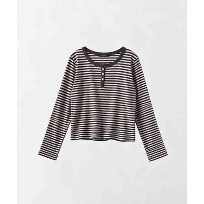 HARING コットンヘンリーロングTシャツ （カーキ系ソノタ）｜詳細画像