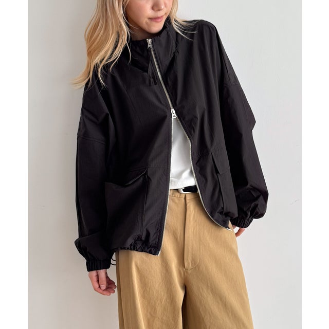 KHA:KI STAND COLLAR JACKET （ブラック）
