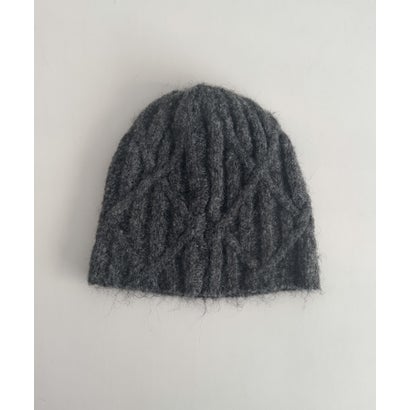 El mar ケーブル編みニットCAP （チャコールグレー）｜詳細画像