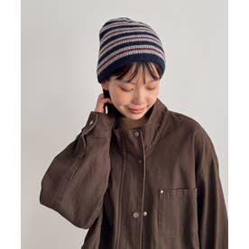 El mar レトロボーダーニットCAP （ネイビー）