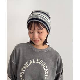 El mar マルチボーダーニットCAP （グレー）