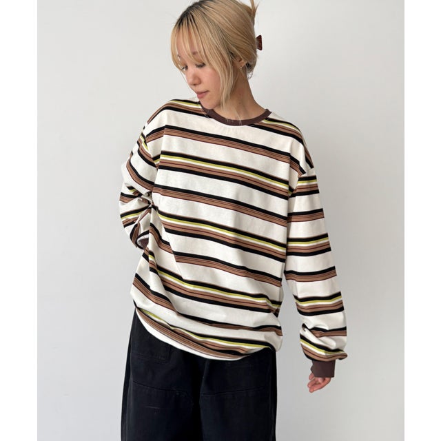 Lakey Park リンガーボーダーロンT （ホワイト）
