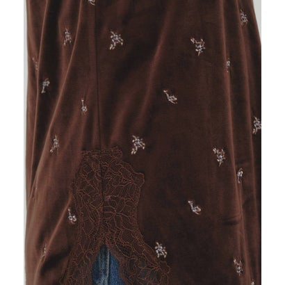 キャナルジーン CANAL JEAN TODAYFUL Petit Flower Velour Tunic プチフラワーベロアチュニック/12620411 （チョコ）｜詳細画像
