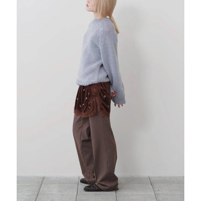 キャナルジーン CANAL JEAN TODAYFUL Petit Flower Velour Tunic プチフラワーベロアチュニック/12620411 （チョコ）｜詳細画像