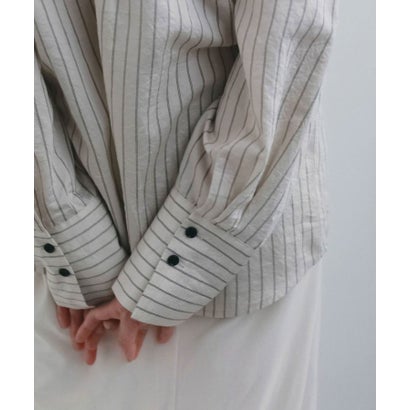 キャナルジーン CANAL JEAN anuke Opencollar Stripe Shirts オープンカラーストライプシャツ/62620414 （ピンク）｜詳細画像