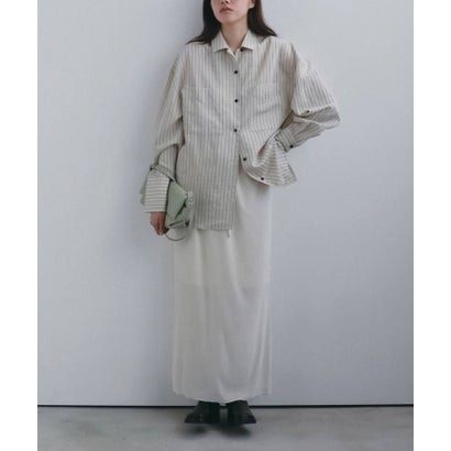 キャナルジーン CANAL JEAN anuke Opencollar Stripe Shirts オープンカラーストライプシャツ/62620414 （ピンク）｜詳細画像