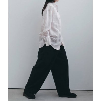 キャナルジーン CANAL JEAN anuke Opencollar Stripe Shirts オープンカラーストライプシャツ/62620414 （ピンク）｜詳細画像