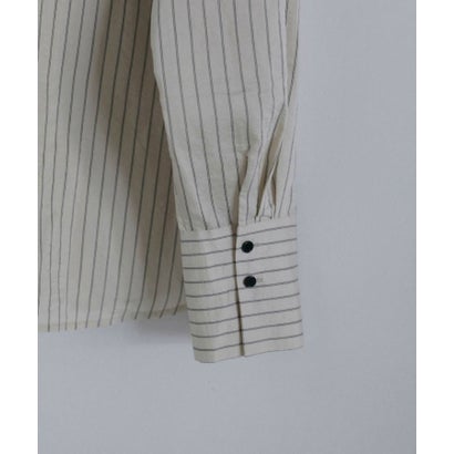 キャナルジーン CANAL JEAN anuke Opencollar Stripe Shirts オープンカラーストライプシャツ/62620414 （アイボリー）｜詳細画像