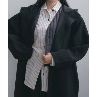 キャナルジーン CANAL JEAN anuke Opencollar Stripe Shirts オープンカラーストライプシャツ/62620414 （アイボリー）｜詳細画像