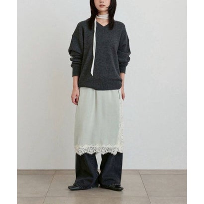 anuke Wool Vneck Knit ウールVネックニット/62620530 （イエロー）｜詳細画像