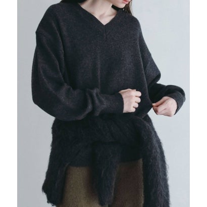 anuke Wool Vneck Knit ウールVネックニット/62620530 （イエロー）｜詳細画像