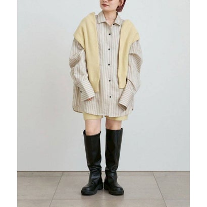 anuke Wool Vneck Knit ウールVネックニット/62620530 （チャコールグレー）｜詳細画像