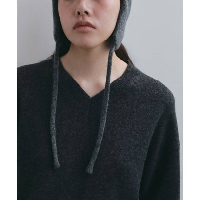 anuke Wool Vneck Knit ウールVネックニット/62620530 （チャコールグレー）｜詳細画像