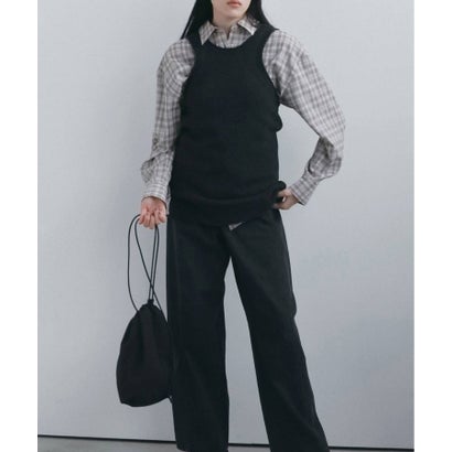 キャナルジーン CANAL JEAN anuke Knit Long Tanktop ニットロングタンクトップ/62620507 （チャコールグレー）｜詳細画像