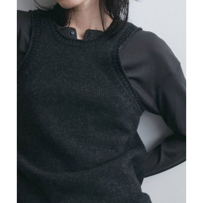 キャナルジーン CANAL JEAN anuke Knit Long Tanktop ニットロングタンクトップ/62620507 （チャコールグレー）｜詳細画像