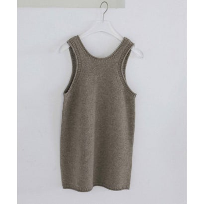 キャナルジーン CANAL JEAN anuke Knit Long Tanktop ニットロングタンクトップ/62620507 （チャコールグレー）｜詳細画像