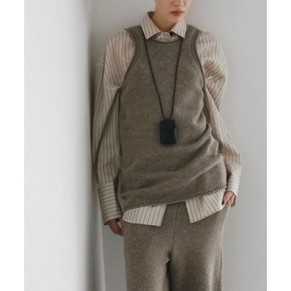 キャナルジーン CANAL JEAN anuke Knit Long Tanktop ニットロングタンクトップ/62620507 （チャコールグレー）｜詳細画像