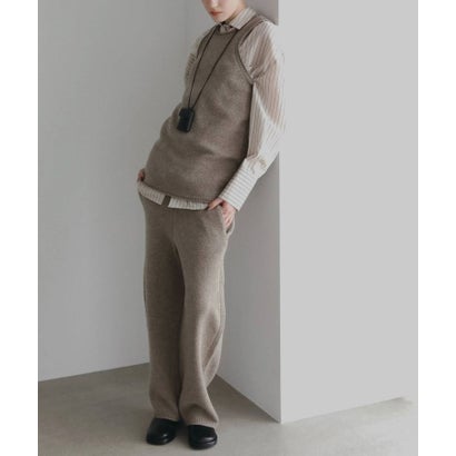 キャナルジーン CANAL JEAN anuke Knit Long Tanktop ニットロングタンクトップ/62620507 （グレージュ）｜詳細画像
