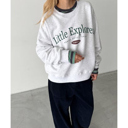 Lakey Park マルチボーダーロングTシャツ （レッド）｜詳細画像