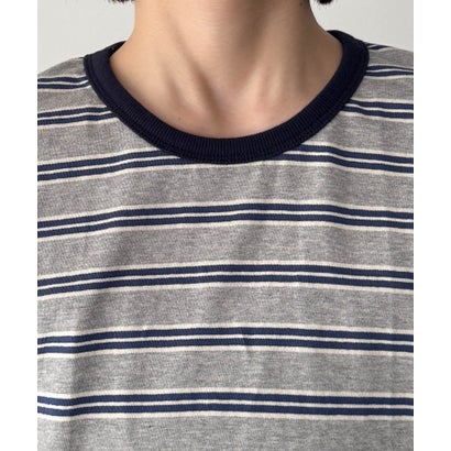 Lakey Park マルチボーダーロングTシャツ （レッド）｜詳細画像