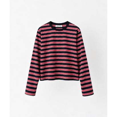Lakey Park マルチボーダーロングTシャツ （レッド）｜詳細画像