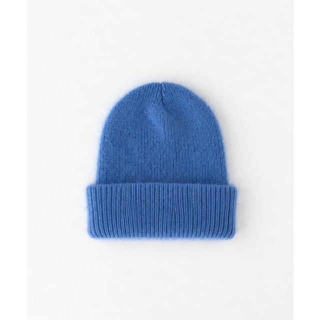 El mar アンゴラ混シャギーニットCAP （ブルー）
