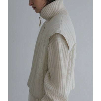 anuke Halfzip Rib Knit ハーフジップリブニット/62620550 （アイボリー）｜詳細画像