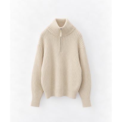 anuke Halfzip Rib Knit ハーフジップリブニット/62620550 （アイボリー）｜詳細画像