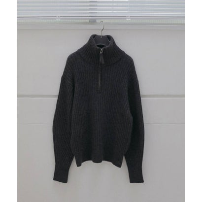 anuke Halfzip Rib Knit ハーフジップリブニット/62620550 （アイボリー）｜詳細画像