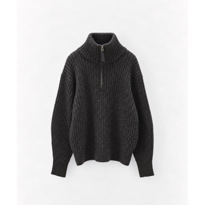 anuke Halfzip Rib Knit ハーフジップリブニット/62620550 （アイボリー）｜詳細画像