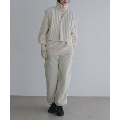 anuke Halfzip Rib Knit ハーフジップリブニット/62620550 （チャコールグレー）｜詳細画像