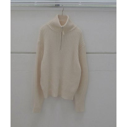 anuke Halfzip Rib Knit ハーフジップリブニット/62620550 （チャコールグレー）｜詳細画像